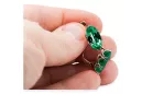 Earrings Vintage Jewlery Emerald Original Vintage 14K Rose Gold vec021r